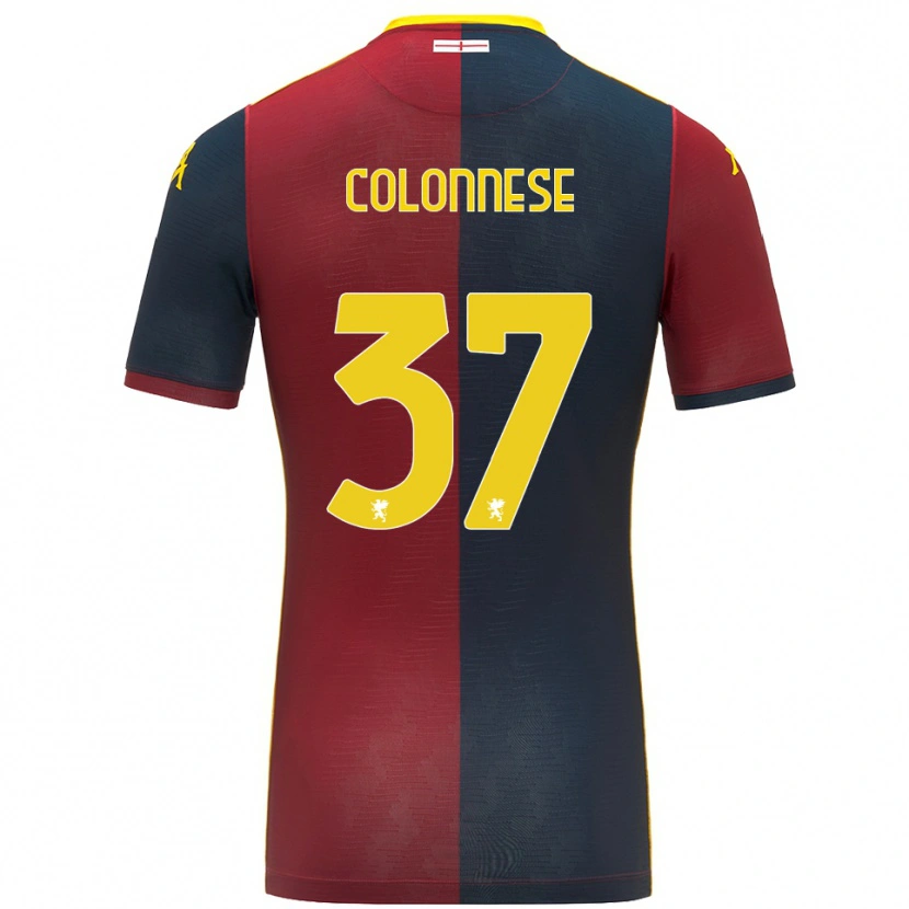 Danxen Kvinnor Lorenzo Colonnese #37 Röd Kungsblå Hemmatröja Matchtröjor 2025/26 Tröjor T-Tröja