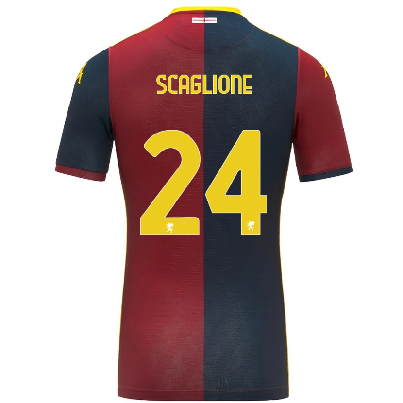 Danxen Kvinnor Roberto Scaglione #24 Röd Kungsblå Hemmatröja Matchtröjor 2025/26 Tröjor T-Tröja