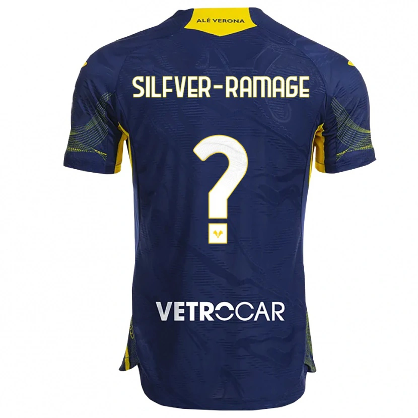 Danxen Kvinnor William Silfver-Ramage #0 Marinblå Gul Hemmatröja Matchtröjor 2025/26 Tröjor T-Tröja