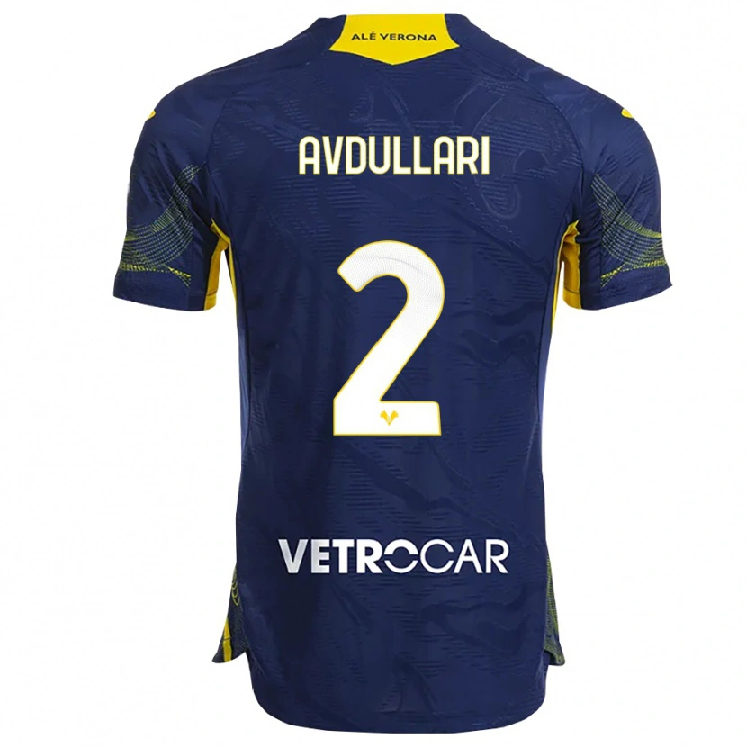 Danxen Kvinnor Davide Avdullari #2 Marinblå Gul Hemmatröja Matchtröjor 2025/26 Tröjor T-Tröja