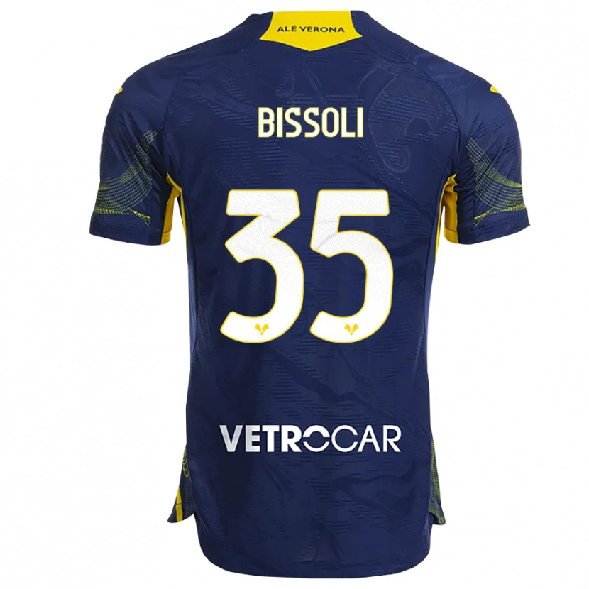 Danxen Kvinnor Noemí Bissoli #35 Marinblå Gul Hemmatröja Matchtröjor 2025/26 Tröjor T-Tröja