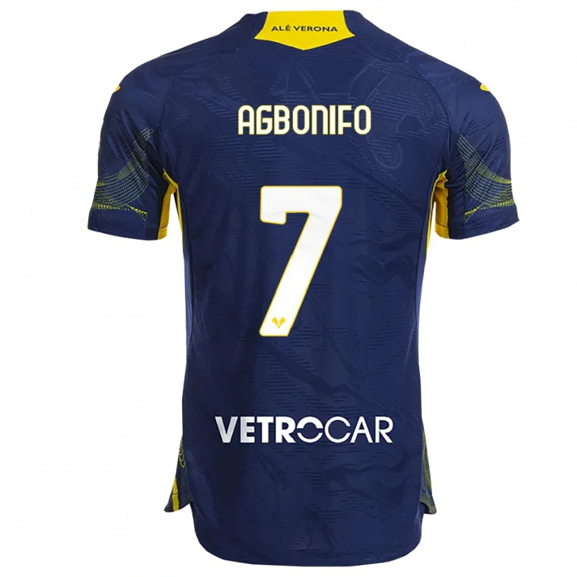 Danxen Kvinnor Richi Agbonifo #7 Marinblå Gul Hemmatröja Matchtröjor 2025/26 Tröjor T-Tröja