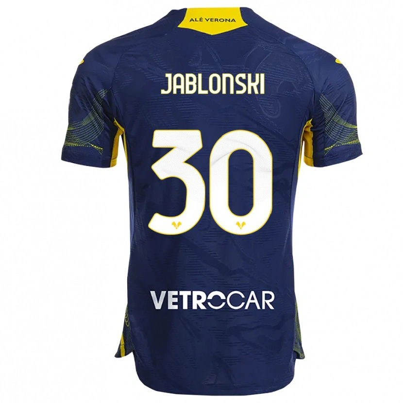 Danxen Kvinnor Darvin Jablonski #30 Marinblå Gul Hemmatröja Matchtröjor 2025/26 Tröjor T-Tröja
