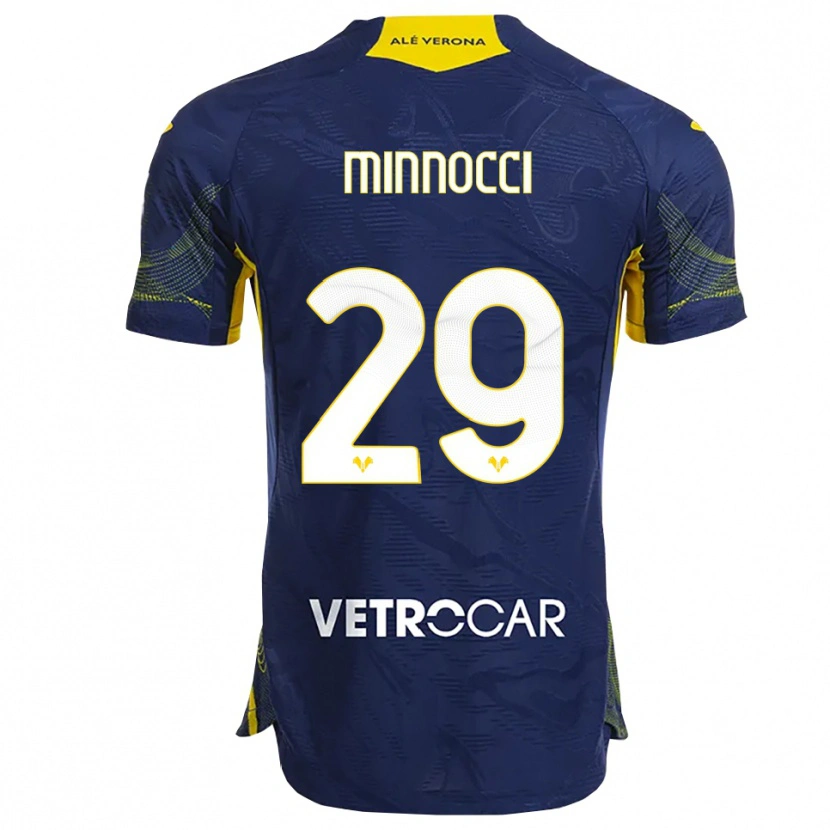 Danxen Kvinnor Valerio Minnocci #29 Marinblå Gul Hemmatröja Matchtröjor 2025/26 Tröjor T-Tröja