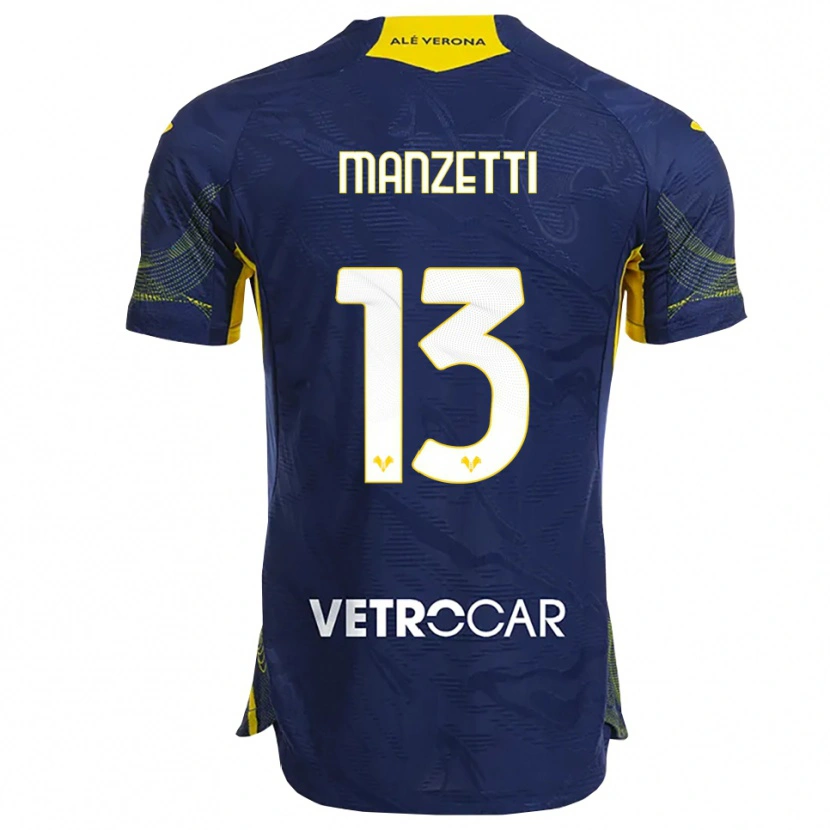 Danxen Kvinnor Aurora Manzetti #13 Marinblå Gul Hemmatröja Matchtröjor 2025/26 Tröjor T-Tröja