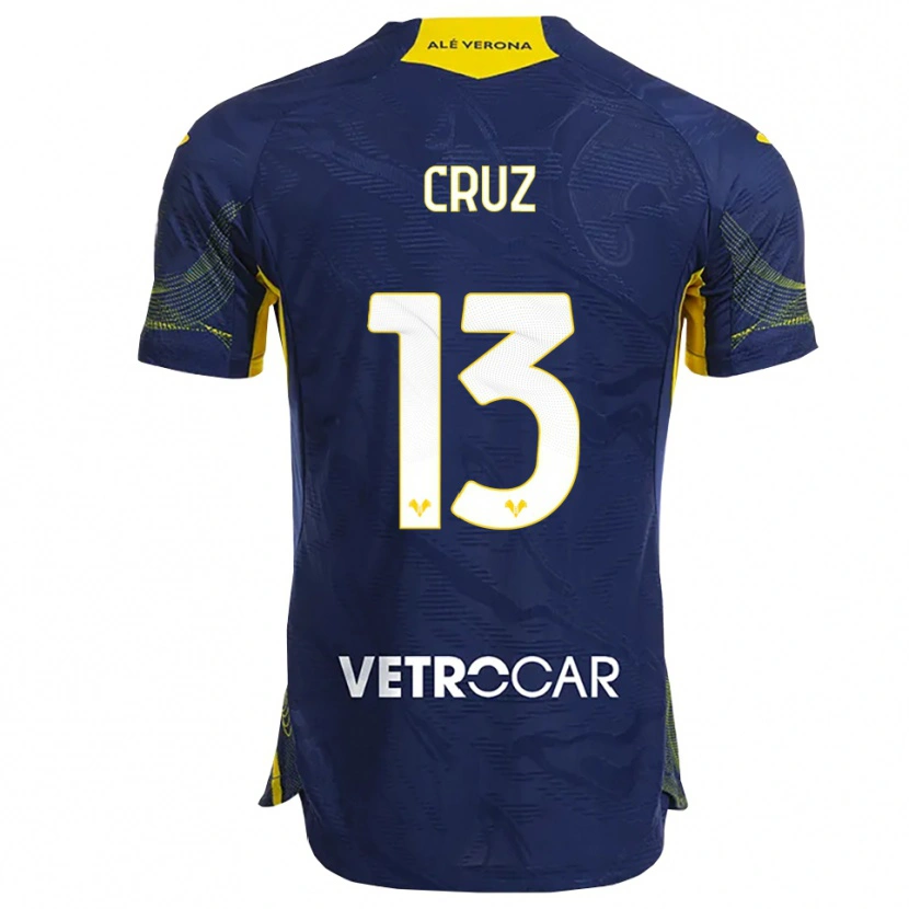 Danxen Kvinnor Juan Manuel Cruz #13 Marinblå Gul Hemmatröja Matchtröjor 2025/26 Tröjor T-Tröja