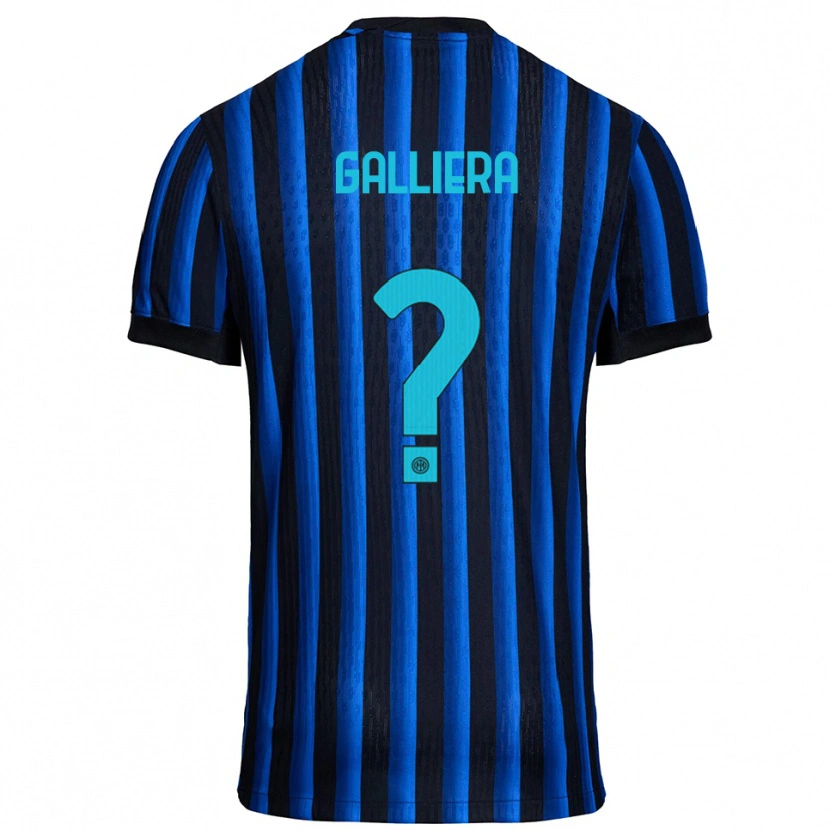 Danxen Kvinnor Carlo Galliera #0 Svart Blå Hemmatröja Matchtröjor 2025/26 Tröjor T-Tröja