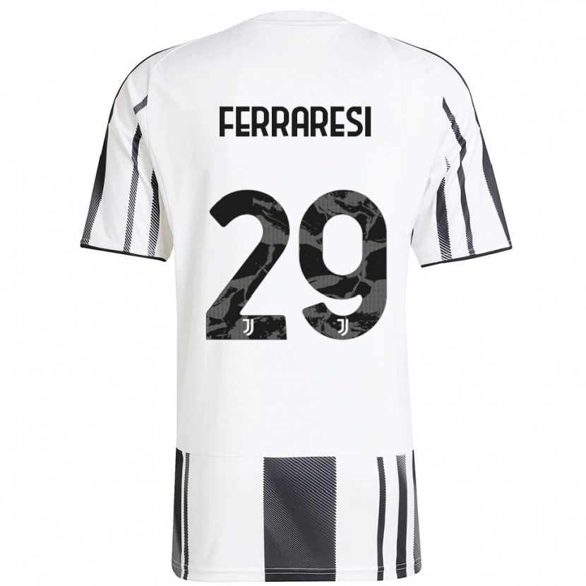 Danxen Kvinnor Eleonora Ferraresi #29 Vit Svart Hemmatröja Matchtröjor 2025/26 Tröjor T-Tröja