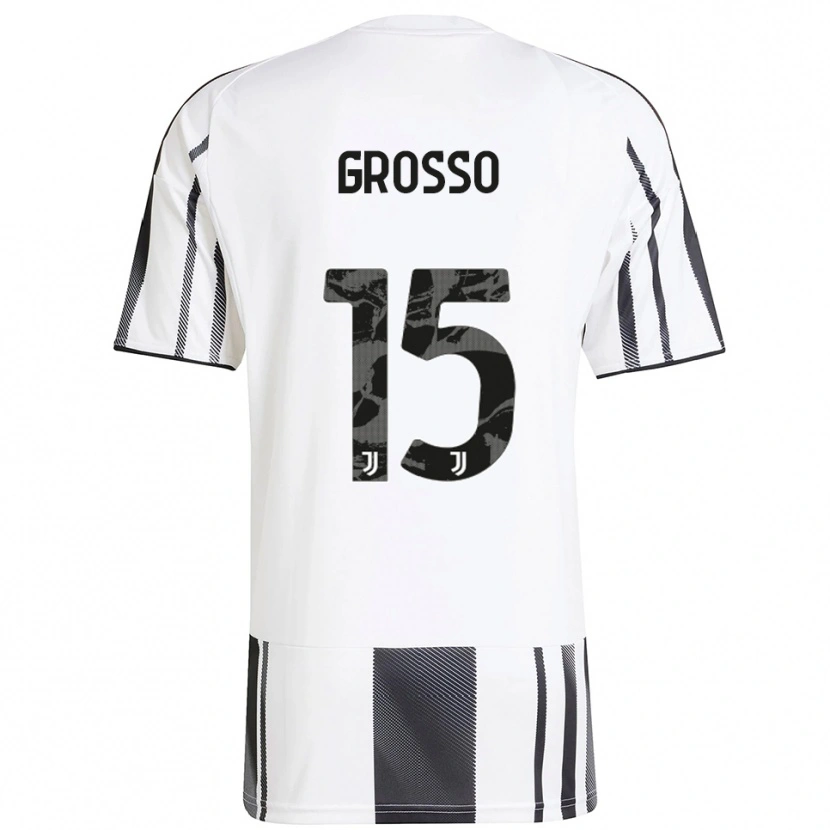 Danxen Kvinnor Julia Grosso #15 Vit Svart Hemmatröja Matchtröjor 2025/26 Tröjor T-Tröja