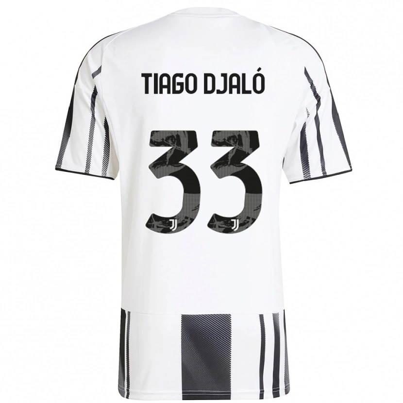 Danxen Kvinnor Tiago Djaló #33 Vit Svart Hemmatröja Matchtröjor 2025/26 Tröjor T-Tröja