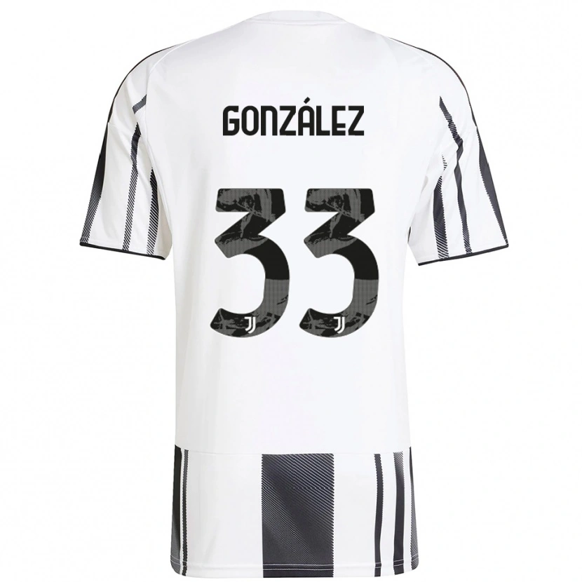 Danxen Kvinnor Facundo González #33 Vit Svart Hemmatröja Matchtröjor 2025/26 Tröjor T-Tröja