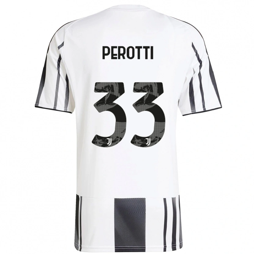 Danxen Kvinnor Clemente Perotti #33 Vit Svart Hemmatröja Matchtröjor 2025/26 Tröjor T-Tröja