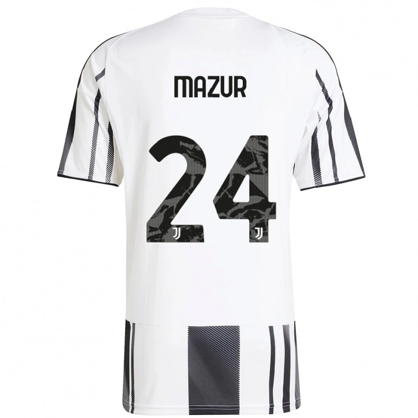 Danxen Kvinnor Patryk Mazur #24 Vit Svart Hemmatröja Matchtröjor 2025/26 Tröjor T-Tröja