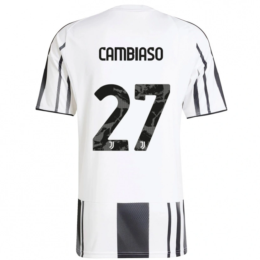Danxen Kvinnor Andrea Cambiaso #27 Vit Svart Hemmatröja Matchtröjor 2025/26 Tröjor T-Tröja