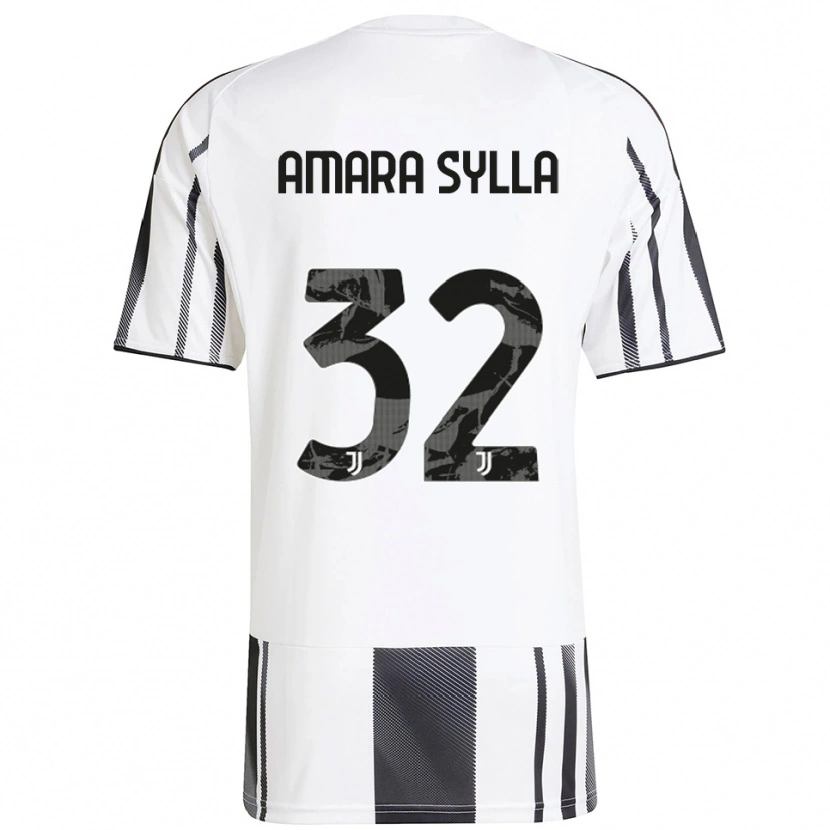Danxen Kvinnor Idris Amara Sylla #32 Vit Svart Hemmatröja Matchtröjor 2025/26 Tröjor T-Tröja