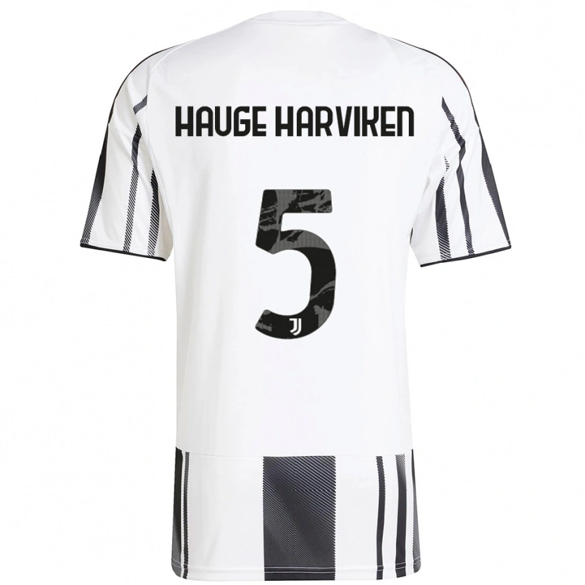 Danxen Kvinnor Mathilde Hauge Harviken #5 Vit Svart Hemmatröja Matchtröjor 2025/26 Tröjor T-Tröja