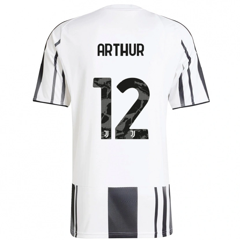 Danxen Kvinnor Arthur Melo #12 Vit Svart Hemmatröja Matchtröjor 2025/26 Tröjor T-Tröja