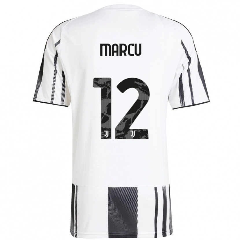 Danxen Kvinnor Alessio Marcu #12 Vit Svart Hemmatröja Matchtröjor 2025/26 Tröjor T-Tröja