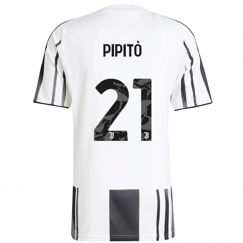 Danxen Kvinnor Giuseppe Pipitò #21 Vit Svart Hemmatröja Matchtröjor 2025/26 Tröjor T-Tröja