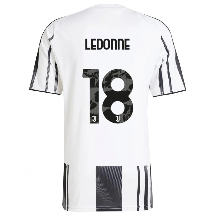 Danxen Kvinnor Nicolò Ledonne #18 Vit Svart Hemmatröja Matchtröjor 2025/26 Tröjor T-Tröja