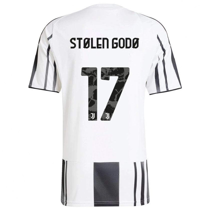 Danxen Kvinnor Emma Stølen Godø #17 Vit Svart Hemmatröja Matchtröjor 2025/26 Tröjor T-Tröja