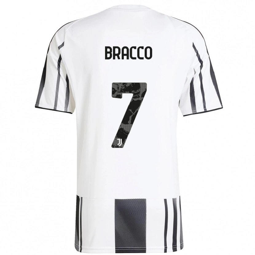 Danxen Kvinnor Luca Bracco #7 Vit Svart Hemmatröja Matchtröjor 2025/26 Tröjor T-Tröja
