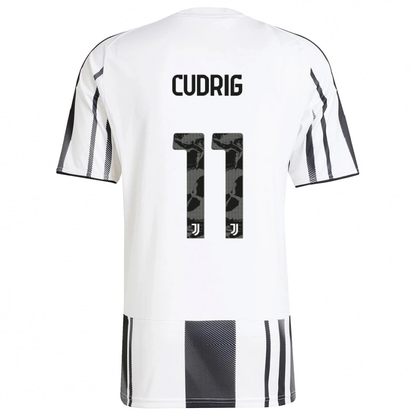 Danxen Kvinnor Nicolò Cudrig #11 Vit Svart Hemmatröja Matchtröjor 2025/26 Tröjor T-Tröja