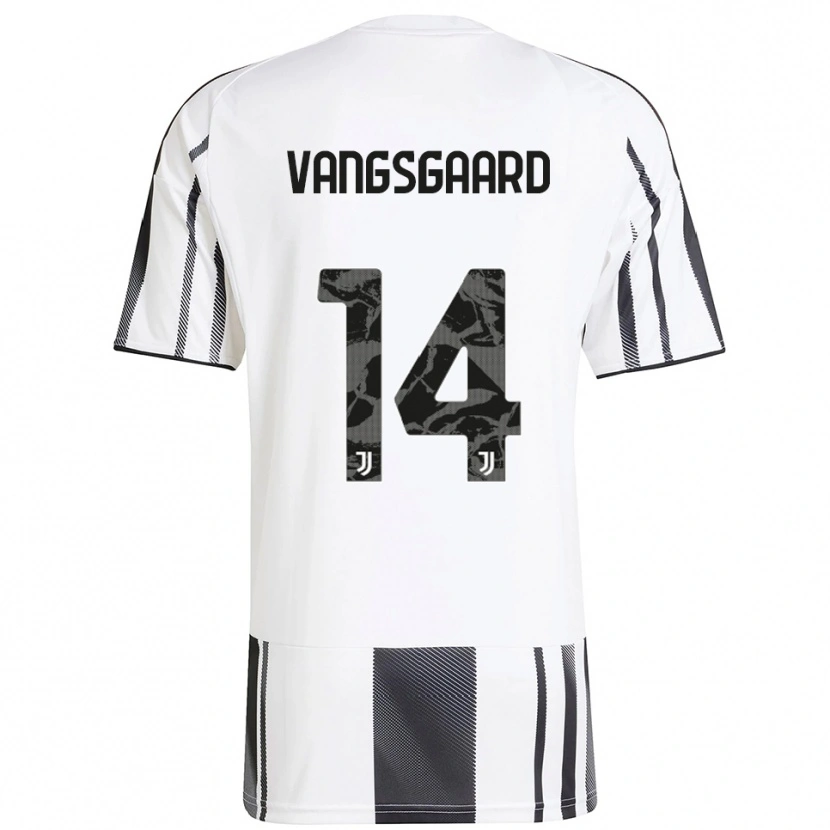 Danxen Kvinnor Amalie Jørgensen Vangsgaard #14 Vit Svart Hemmatröja Matchtröjor 2025/26 Tröjor T-Tröja
