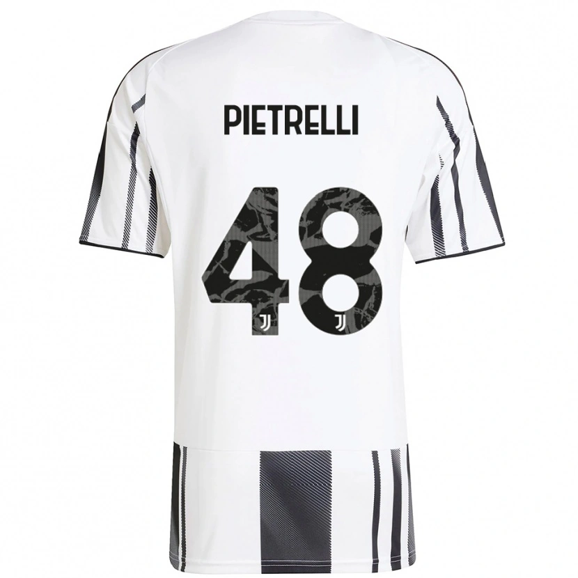 Danxen Kvinnor Alessandro Pietrelli #48 Vit Svart Hemmatröja Matchtröjor 2025/26 Tröjor T-Tröja