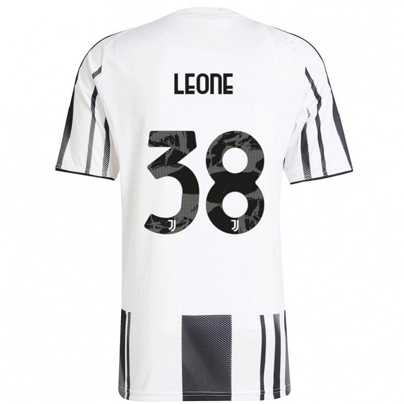 Danxen Kvinnor Francesco Leone #38 Vit Svart Hemmatröja Matchtröjor 2025/26 Tröjor T-Tröja