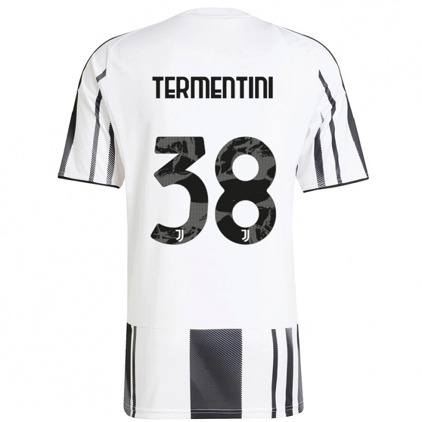 Danxen Kvinnor Giorgia Termentini #38 Vit Svart Hemmatröja Matchtröjor 2025/26 Tröjor T-Tröja
