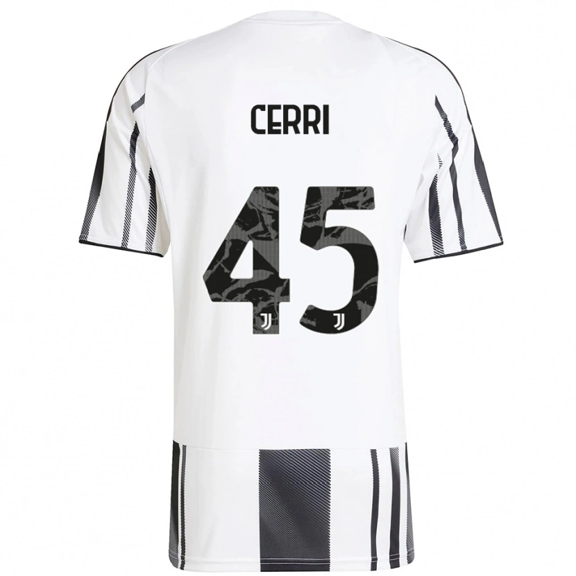 Danxen Kvinnor Leonardo Cerri #45 Vit Svart Hemmatröja Matchtröjor 2025/26 Tröjor T-Tröja