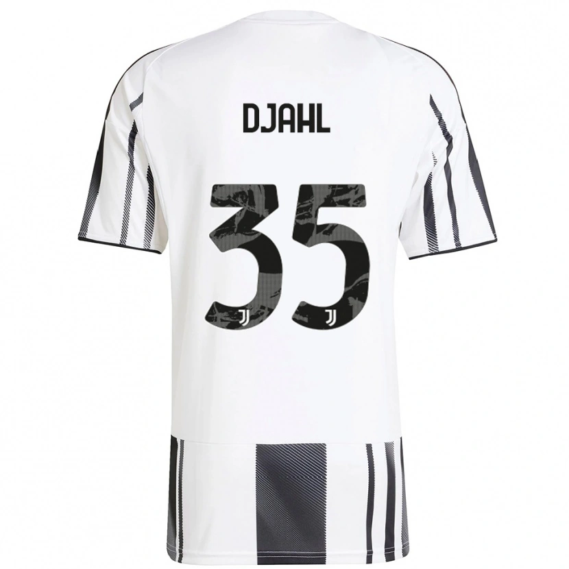 Danxen Kvinnor Rayan Djahl #35 Vit Svart Hemmatröja Matchtröjor 2025/26 Tröjor T-Tröja