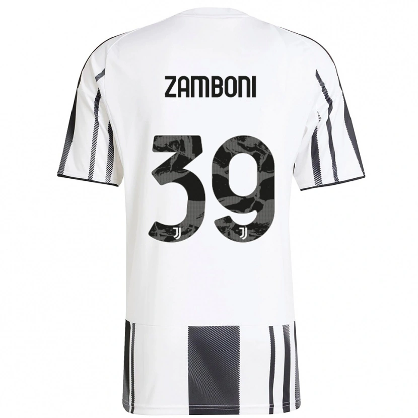 Danxen Kvinnor Marta Zamboni #39 Vit Svart Hemmatröja Matchtröjor 2025/26 Tröjor T-Tröja
