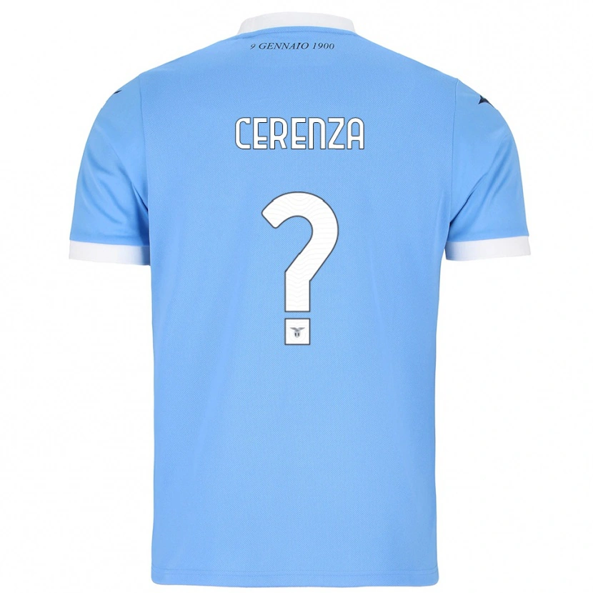 Danxen Kvinnor Francesco Cerenza #0 Himmelsblå Vit Hemmatröja Matchtröjor 2025/26 Tröjor T-Tröja