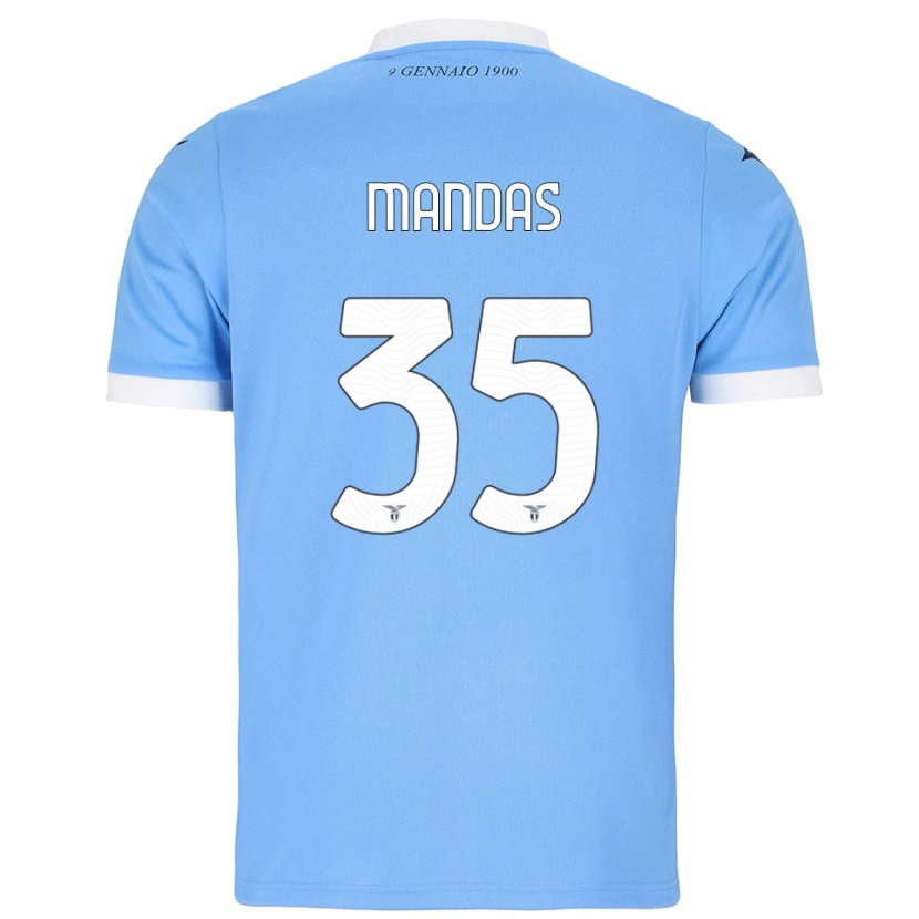 Danxen Kvinnor Christos Mandas #35 Himmelsblå Vit Hemmatröja Matchtröjor 2025/26 Tröjor T-Tröja