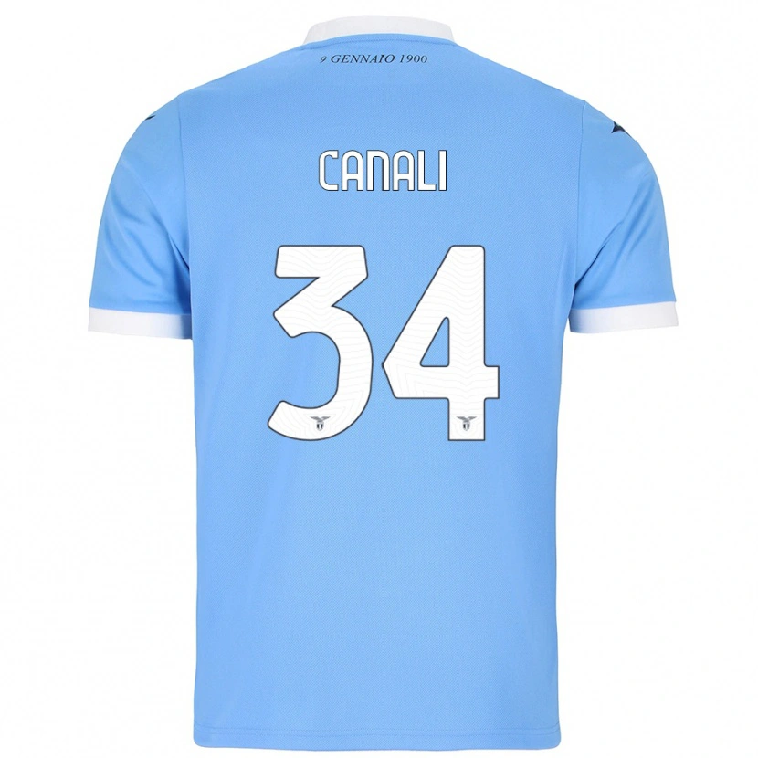 Danxen Kvinnor Giorgio Canali #34 Himmelsblå Vit Hemmatröja Matchtröjor 2025/26 Tröjor T-Tröja