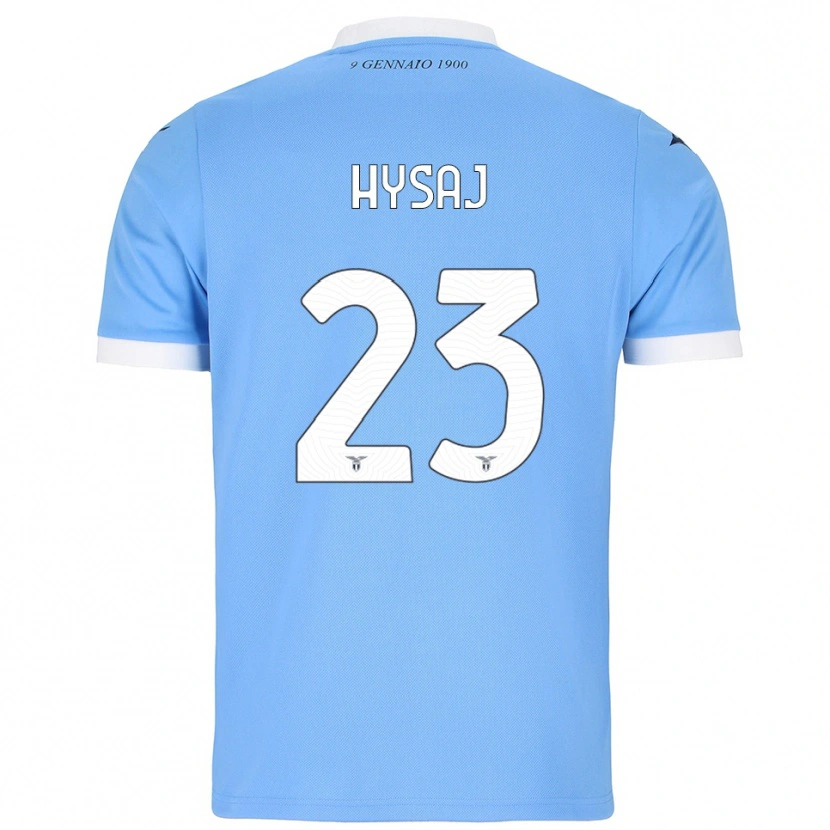 Danxen Kvinnor Elseid Hysaj #23 Himmelsblå Vit Hemmatröja Matchtröjor 2025/26 Tröjor T-Tröja