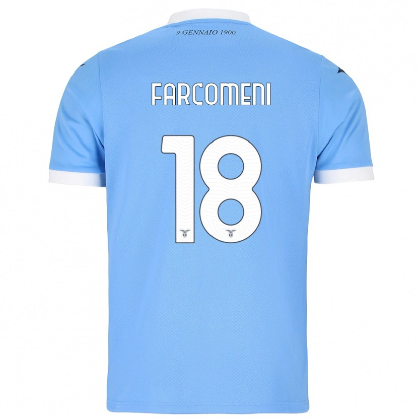 Danxen Kvinnor Valerio Farcomeni #18 Himmelsblå Vit Hemmatröja Matchtröjor 2025/26 Tröjor T-Tröja