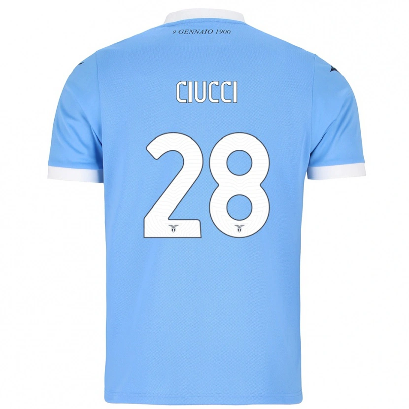 Danxen Kvinnor Federico Ciucci #28 Himmelsblå Vit Hemmatröja Matchtröjor 2025/26 Tröjor T-Tröja