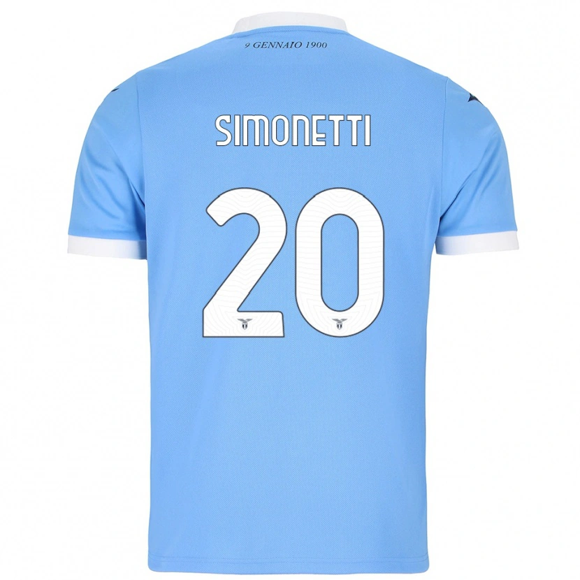 Danxen Kvinnor Flaminia Simonetti #20 Himmelsblå Vit Hemmatröja Matchtröjor 2025/26 Tröjor T-Tröja