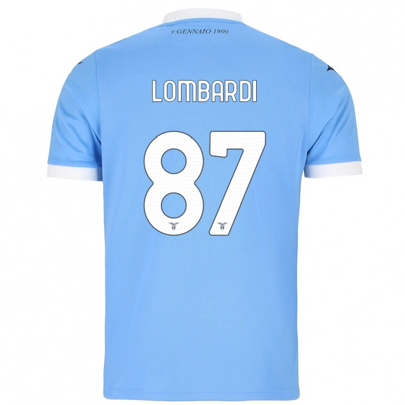 Danxen Kvinnor Cristiano Lombardi #87 Himmelsblå Vit Hemmatröja Matchtröjor 2025/26 Tröjor T-Tröja