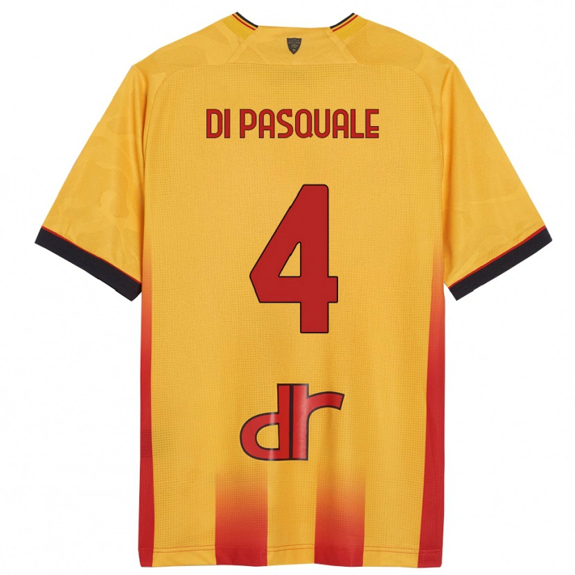 Danxen Kvinnor Alessandro Di Pasquale #4 Gul Orange Hemmatröja Matchtröjor 2025/26 Tröjor T-Tröja