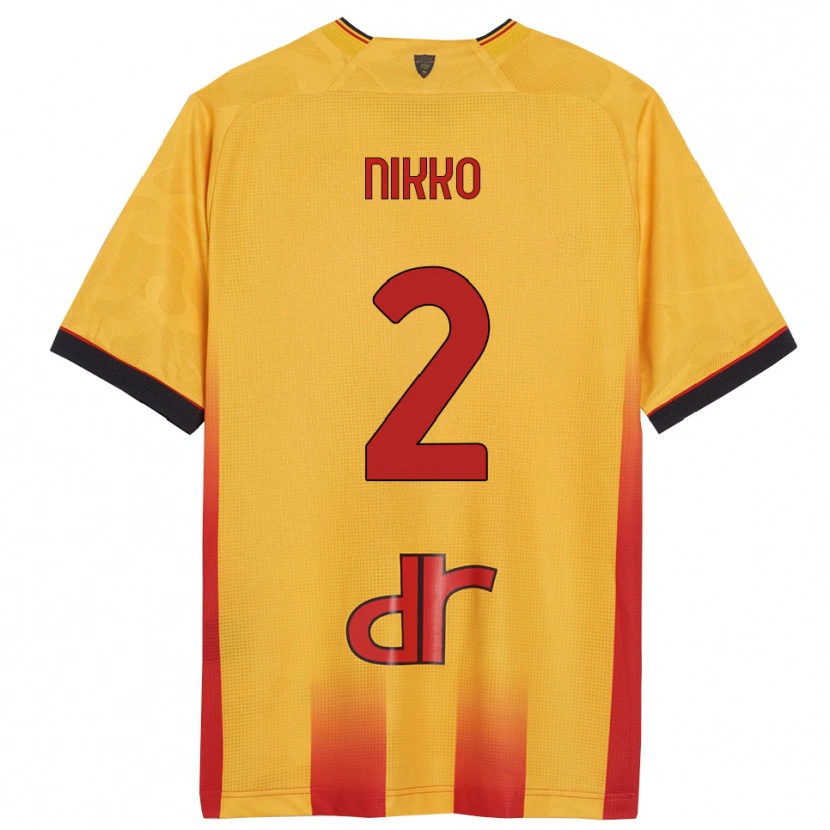 Danxen Kvinnor Jimi Nikko #2 Gul Orange Hemmatröja Matchtröjor 2025/26 Tröjor T-Tröja