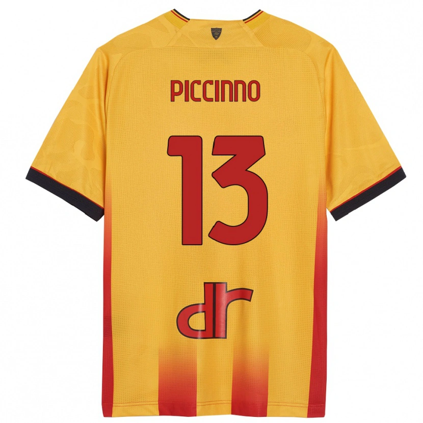 Danxen Kvinnor Daniele Piccinno #13 Gul Orange Hemmatröja Matchtröjor 2025/26 Tröjor T-Tröja