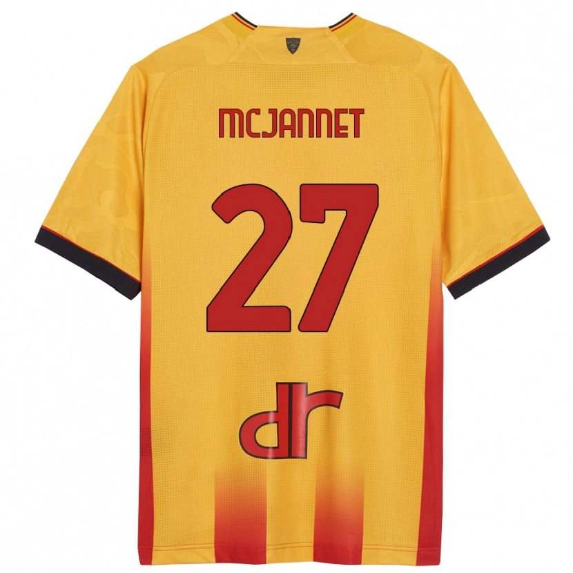 Danxen Kvinnor Ed Mcjannet #27 Gul Orange Hemmatröja Matchtröjor 2025/26 Tröjor T-Tröja