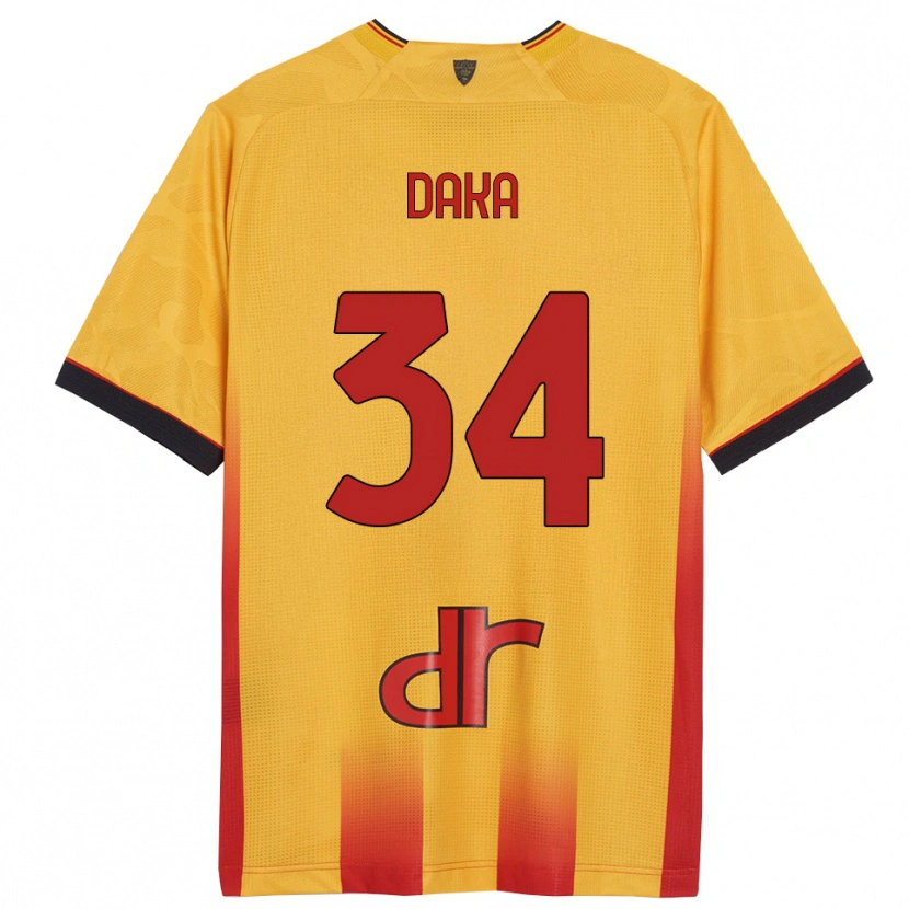 Danxen Kvinnor Dario Daka #34 Gul Orange Hemmatröja Matchtröjor 2025/26 Tröjor T-Tröja