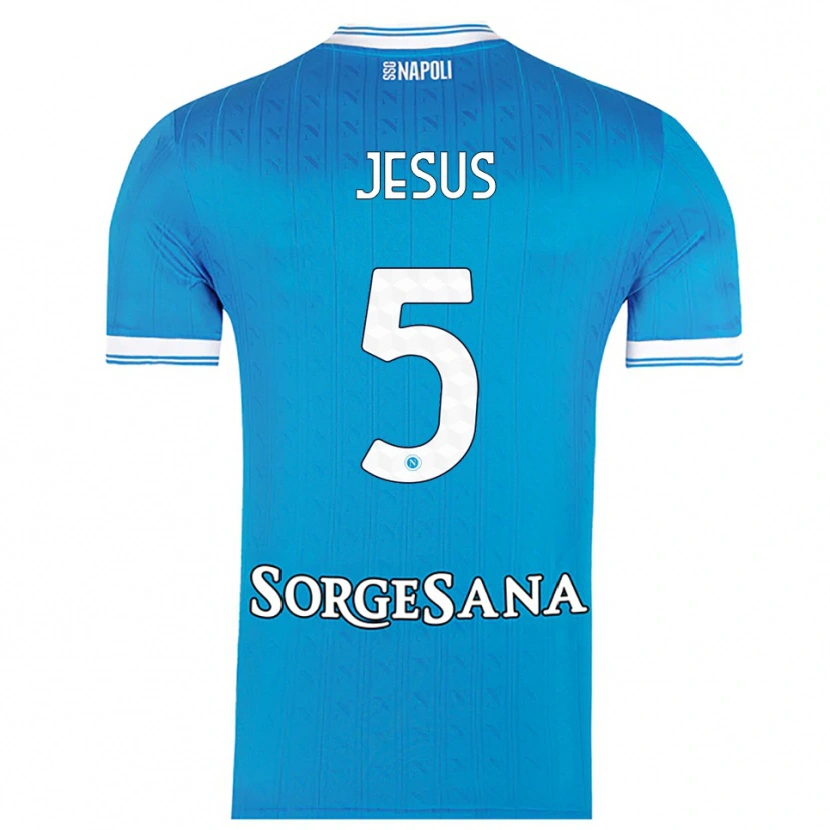 Danxen Kvinnor Juan Jesus #5 Himmelsblå Vit Hemmatröja Matchtröjor 2025/26 Tröjor T-Tröja