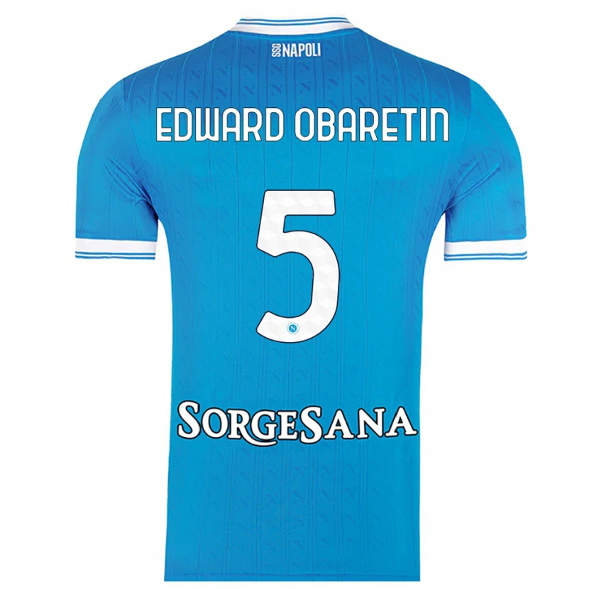 Danxen Kvinnor Nosa Edward Obaretin #5 Himmelsblå Vit Hemmatröja Matchtröjor 2025/26 Tröjor T-Tröja