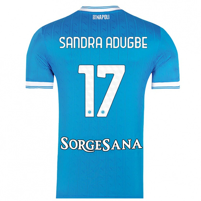 Danxen Kvinnor Olamide Sandra Adugbe #17 Himmelsblå Vit Hemmatröja Matchtröjor 2025/26 Tröjor T-Tröja